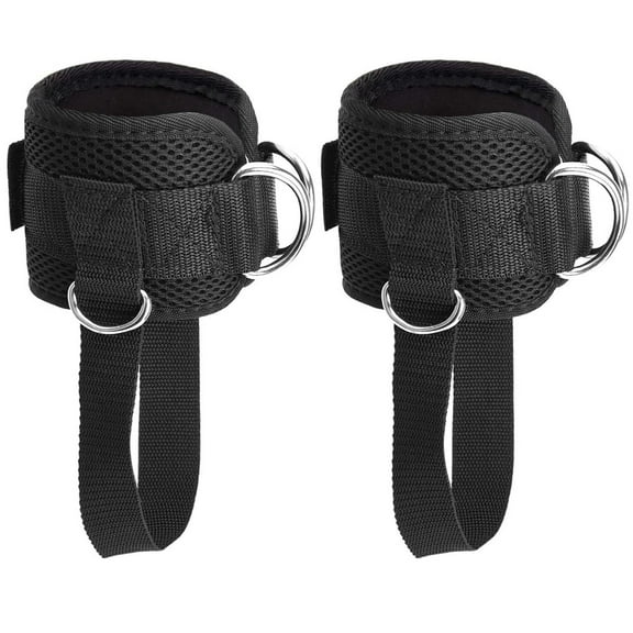 LKWLPD Ankle Straps (Pair) for Cable Machine Glute Kickbacks Padded Ankle Gym Lower Body Exercises Fitness Accessories Adjustable Comfort Fit Men Women Leg Workout Strap