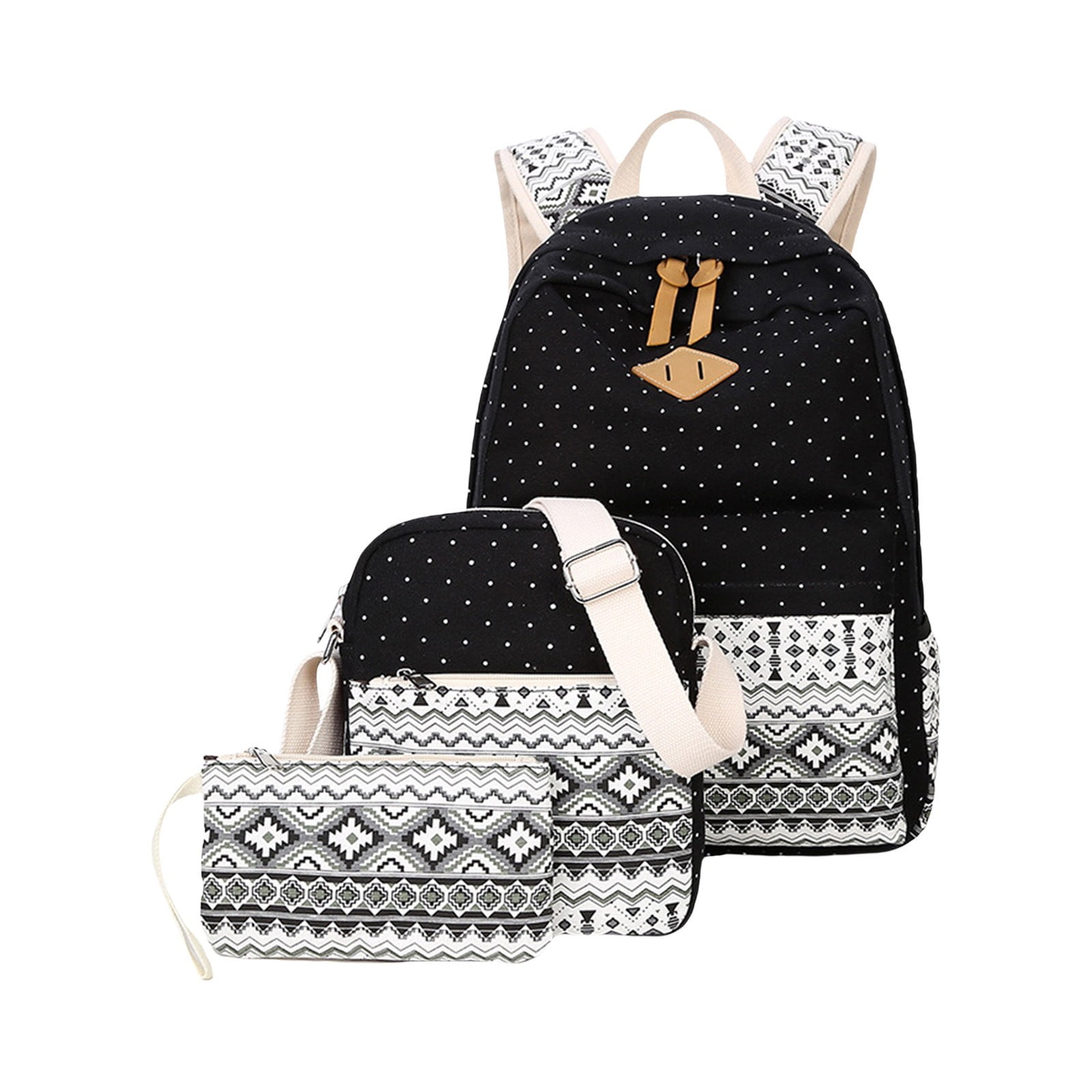 Patterned Packable Backpack LKWLPD Backpack for School Student School Backpack Vintage Pattern ...