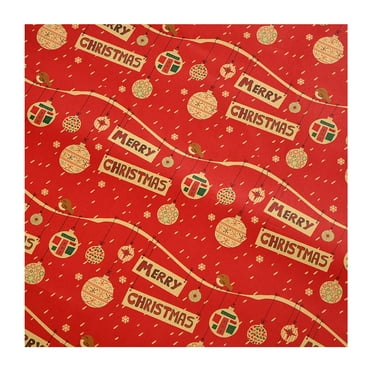 LKWLPD Christmas Wrapping Pape Roll Recyclable Kraft Xmas Wrapping Paper Roll for Kids Christmas Gift Box Birthday Party Decoration