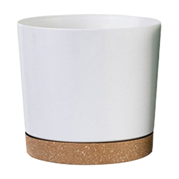 LKWLPD Clay Pots for Plants with Saucer Large Terra Cotta Plant Pots with Drainage Hole Flower Pots with Tray Terracotta Pots for Indoor Outdoor Plant White
