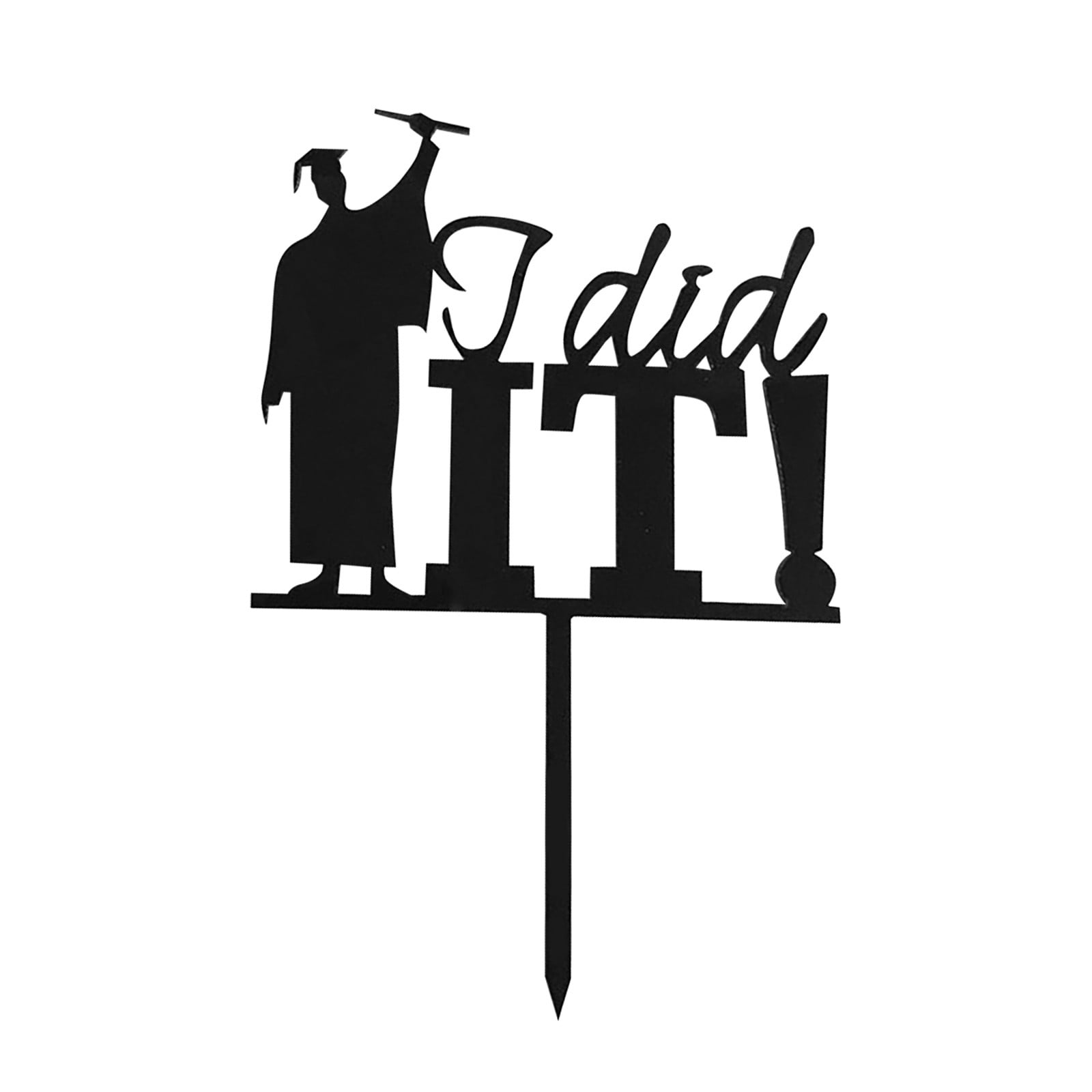 LKWLPD Congrats Grad Topper Black Cake Topper Universal Graduation Cake ...