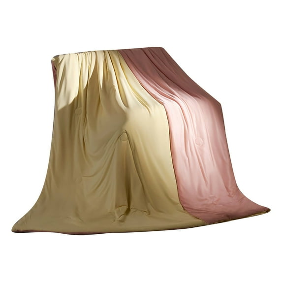 LKWLPD Cooling Blanket King Size Summer Soft Blanket Skin Friendly Plain Print Washed Cotton Blended Breathable Blankets for Household Travel Camping