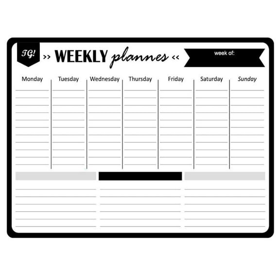 LKWLPD Daily Planner Whiteboard Calendars for Refrigerator Family Notepad Magnetic Dry Erase Board Calendar for Fridge, Clear Monthly Planner for Refrigerator, Dry Erase Markers, 15.7"x11.8"