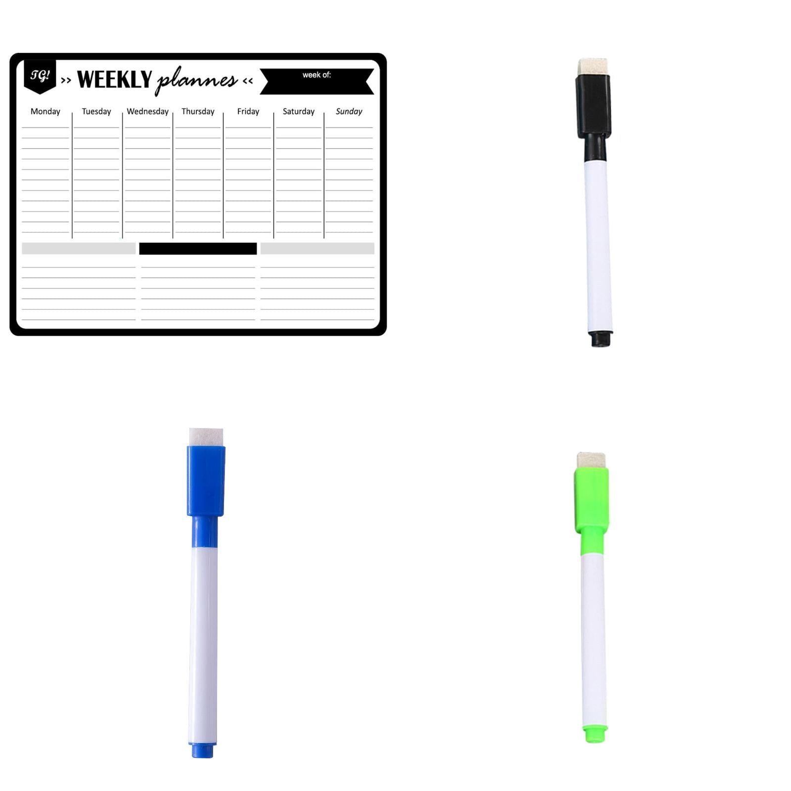 LKWLPD Daily Planner Whiteboard Calendars for Refrigerator Notepad ...