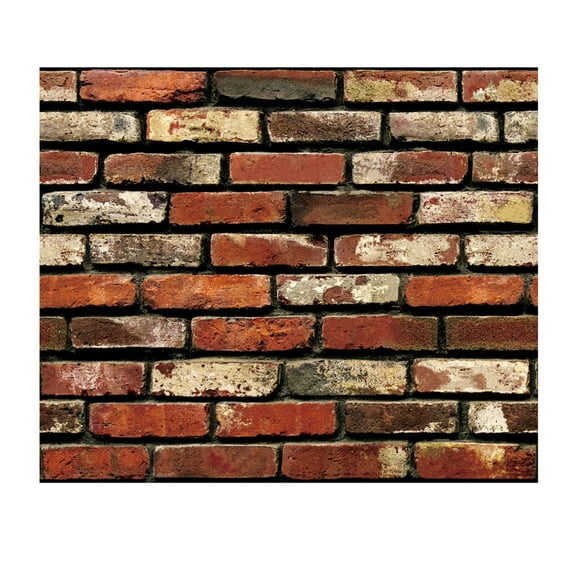 LKWLPD Faux Brick Peel and Stick Wallpaper 17.7" x 118" Contact Paper for Cabinets 3D Brick Wall Backdrop Self-Adhesive Wallpaper Red Bricky Textured Removable Wall paper for Fireplace Kitchen Vinyl