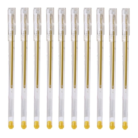 LKWLPD Gel Ink Pens 10Pc Creative Hand Account Special High Gloss Pen Small Fresh Color Painting Neutral Pen DIY Photo Album High Gloss Pen Gold