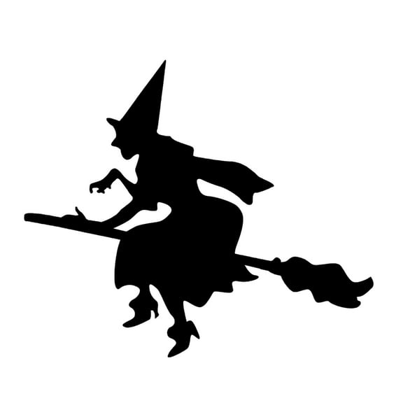 LKWLPD Halloween Witch Window Clings Halloween Window Decoration Window Ghostwitch Black Halloween Silhouette Window Stickers Home Decoration House Decor,Black