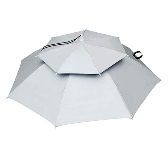 LKWLPD Hands Free UV Protection Head Umbrella Double Layer for Fishing Gardening Beach