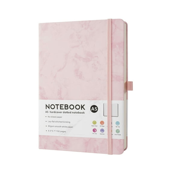 LKWLPD Lined Journal Notebook for Women & Men 192 Pages College Ruled Notebook for Writing Note Taking Work 100 Gsm Thick Paper Hardcover Journal Medium 5.83" X 8.83" Pink