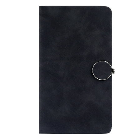LKWLPD Lined Leather Journal Notebook A6 Leather Personalized Hardcover Journal with 200 Pages Thick Ruled Paper Daily Diary for School Travel Business Work,Black One Size