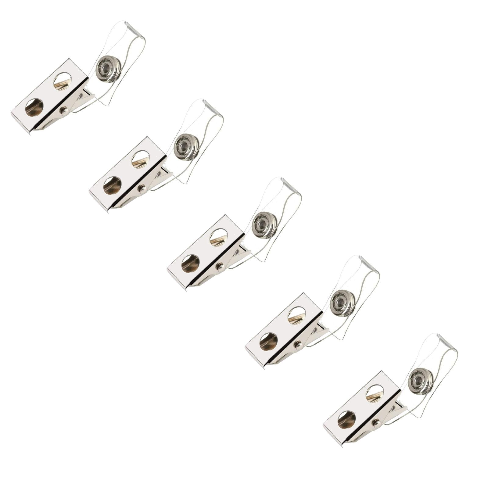LKWLPD Metal Badge Clips 125 Pack ID Strap Clip ID Badge Clip Double ...
