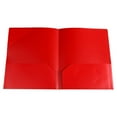 thumbnail image 1 of LKWLPD Plastic Folders with Pockets No Prongs Heavy Duty Plastic Two Pocket Folders Standard Letter Paper Folder 2 Business Card Folders Plastic Folders Red, 1 of 10