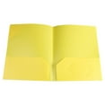 thumbnail image 1 of LKWLPD Plastic Folders with Pockets No Prongs Heavy Duty Plastic Two Pocket Folders Standard Letter Paper Folder 2 Business Card Folders Plastic Folders Yellow, 1 of 10
