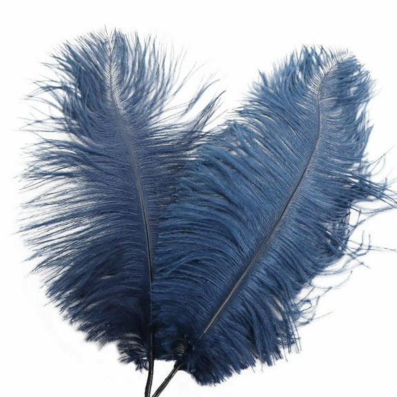 LKWLPD Rose Gold Flowers Ostrich Feathers 11.8-13.8inch for Wedding Party Centerpieces Flower Arrangement and Home Decoration Wedding Table Decorations Navy
