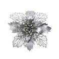 thumbnail image 1 of LKWLPD Simulated Christmas Decorations 5 Pcs 9In Glitter Christmas Flowers Blue Poinsettia Artificial Flower Christmas Tree Flowers Wreath Tree Ornaments, 1 of 3