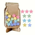 thumbnail image 1 of LKWLPD Star Jar Reward System, Reward Jars for Kids, Star Reward Jar with Wooden Holder, Classroom Management Tools for Home Classroom Kids Good Behavior Training, 1 of 5