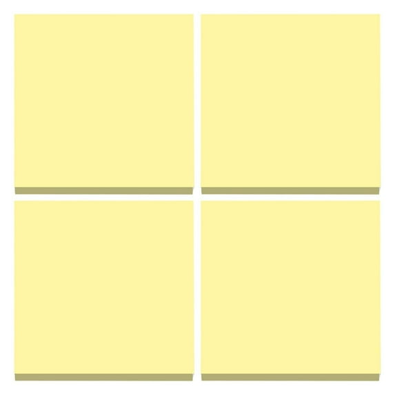 LKWLPD Sticky Notes 2x2 Inches, 4 Pads, 400 Sheets, 12 Color Sticky Note Pads, Premium Sticky Pads, Sticky Notes Bulk, Self-Stick Note Pads, 100 Sheets/pad