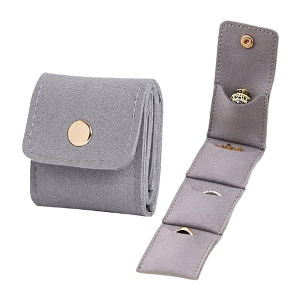 LKWLPD Travel Jewelry Organizer Case Foldable Jewelry Roll Luxury Small Jewelry Gift Bags with Snap Button Jewelry Packaging Bag Luxury Small Favor Bags for Journey Rings, Necklaces, Earrings
