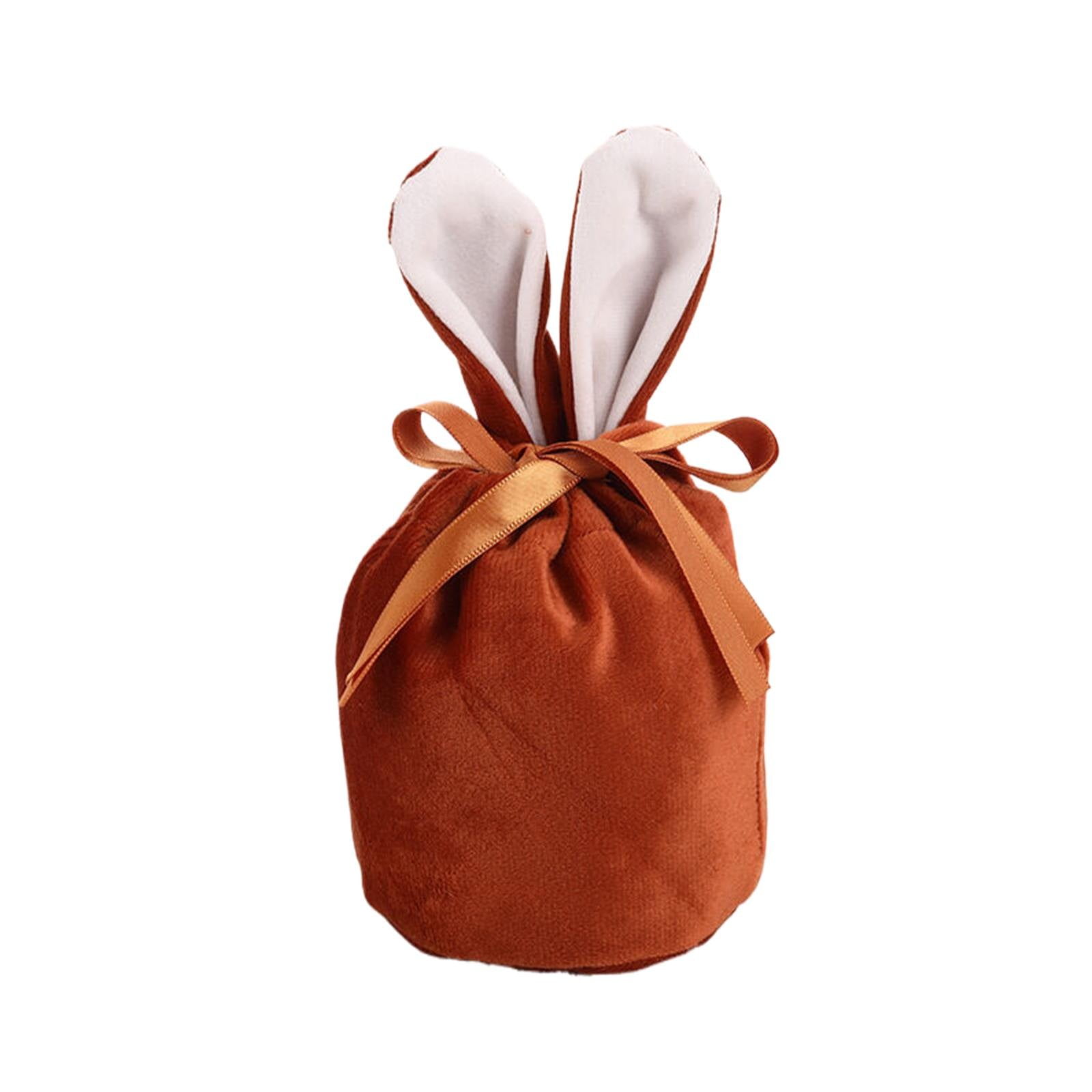 LKWLPD Velvet Easter Bunny Drawstring Candy Bags, Reusable Goodie Bags ...