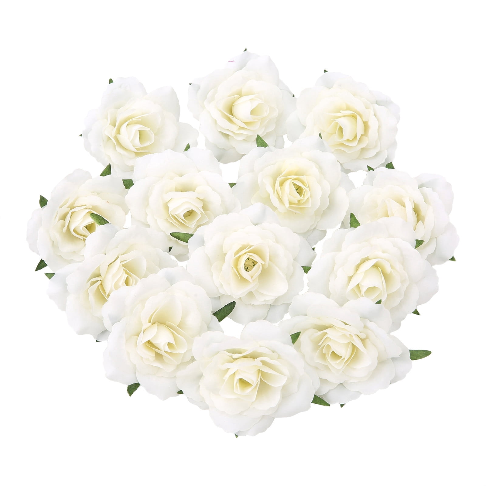 LKWLPD White Roses Rose Flower Single Head Silk Cloth Small Flower ...