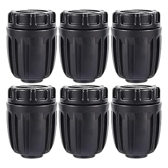 LKXGBMY 1/2 inch Irrigation Fittings End Plugs for 16mm Drip Tubing Connectors, Drip Line End Caps Anti-drop Locked Nut Barbed Plug Connectors Garden Irrigation System Parts(6 Pack)