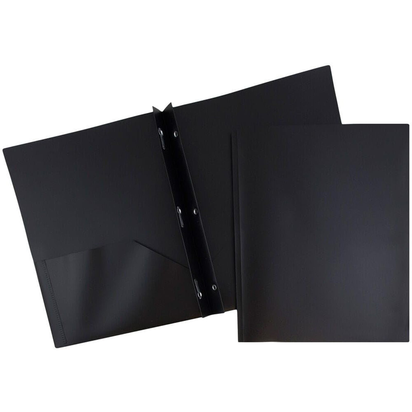 LKXGBMY 1 Pack Plastic Folders with Pockets and Prongs, 3 Metel Prong ...