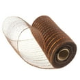 thumbnail image 1 of LKXGBMY 1 Roll Decor Mesh Ribbon with Metallic Foil Deco Mesh Wreath Supplies Ribbon Mesh Roll for Spring Wreaths, Swags, Craft, Party Decoration, Coffee, 1 of 3