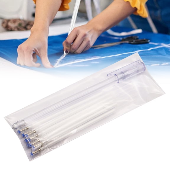 LKXGBMY 10Pcs Erasable Gel Pens Refills,Fabric Marking Pens Auto-Vanishing Pen Sewing Friction Pens with 1pc Empty Pen Case for Sewing Quilting Dressmaking and Embroidery, White