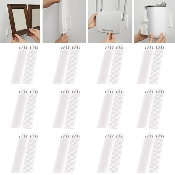 LKXGBMY 12PCS Damage Free Hanging Strips, Self Adhesive Wall Hanging Picture Frames Posters(1.6cmX7cm)