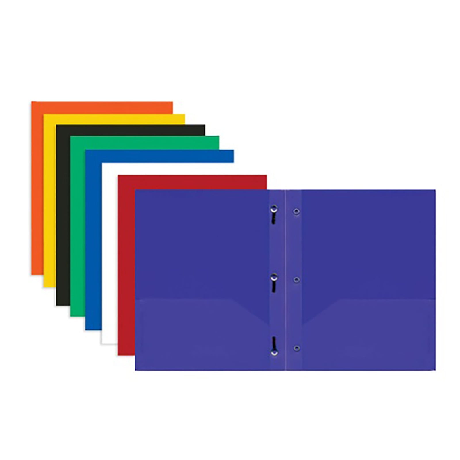 LKXGBMY 8PCS Plastic Classic Folders with Pockets and Prongs 2 Heavy ...