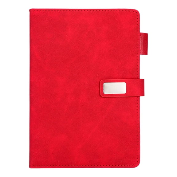 LKXGBMY A5 Leather Journal Notebook, 200 Pages Hardcover Notebook with Pen Loop and Magnetic Buckle for Business Travel Personal -Red