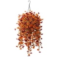 thumbnail image 1 of LKXGBMY Hanging Fall Artificial Fake Mums Flowers Plants Basket for Outdoor Decoration,Faux Silk Daisy Planters UV Resistant for Home Porch Patio Balcony Yard Autumn Decor(Dark Red with Orange), 1 of 7