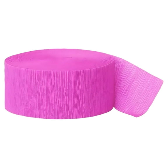 LKXGBMY Wedding Party Decorations - 1 Roll Crepe Paper Streamers Tassels Party Streamers for Rustic Style Bridal Shower Birthday Weddings and Events Vintage Party DecorationsHot Pink