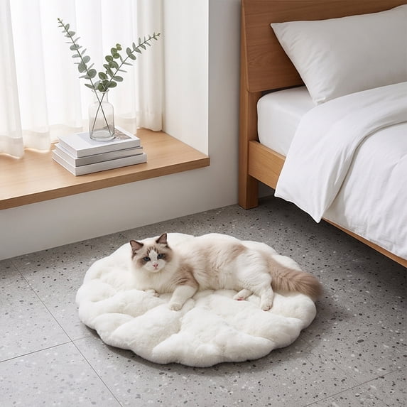 LKXOTTK Warming Pet Bed Pad Dog Cat Mat Thickened Insulated Warmer Blanket for Feral and Indoor Cats, 50x50cm