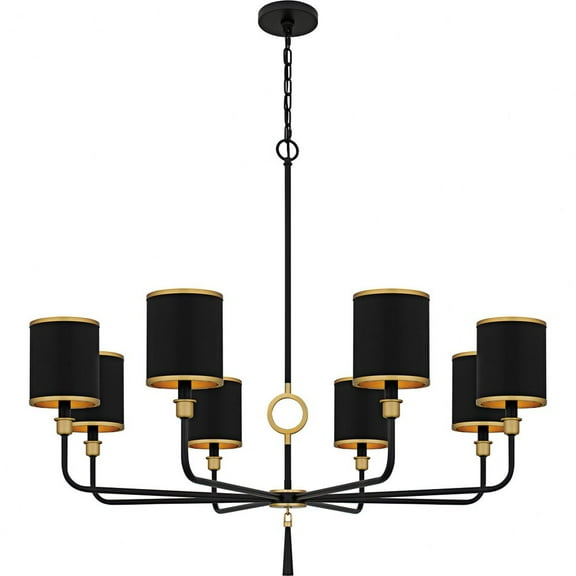 LKY5040MBK Quoizel Lighting Lockery - 8 Light Chandelier-35 Inch Tall and 40 Inch Wide