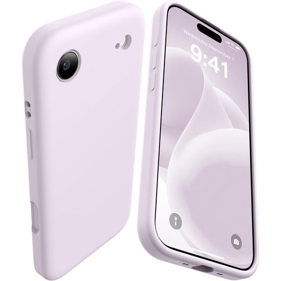 LKYUHGS-Compatible with iPhone Air Case 6.5'', Silicone Upgrade [Flat-Back Camera Protection] [Arc Edge] Shockproof Protective Phone Case with Anti-Scratch Microfiber Lining, Cloud Mauve