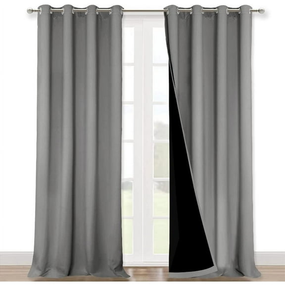 LKYUHGS-Fresh Green Full Shade Curtain Panels, 37" Wide x 84" Long, Pair of Thermal Insulated & Energy Efficiency Blackout Drapes for Living Room Windows, Lined Silky Performance Window Dressing