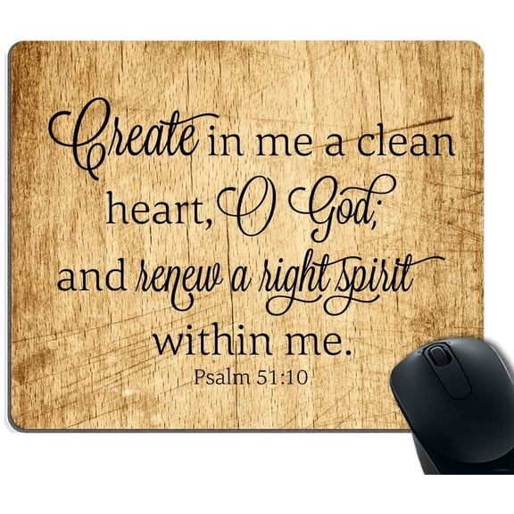 LKYUHGS-Gaming Mouse Pad Custom,Bible Verses About Cleanliness Non-Slip Thick Rubber Large Mousepad Mat