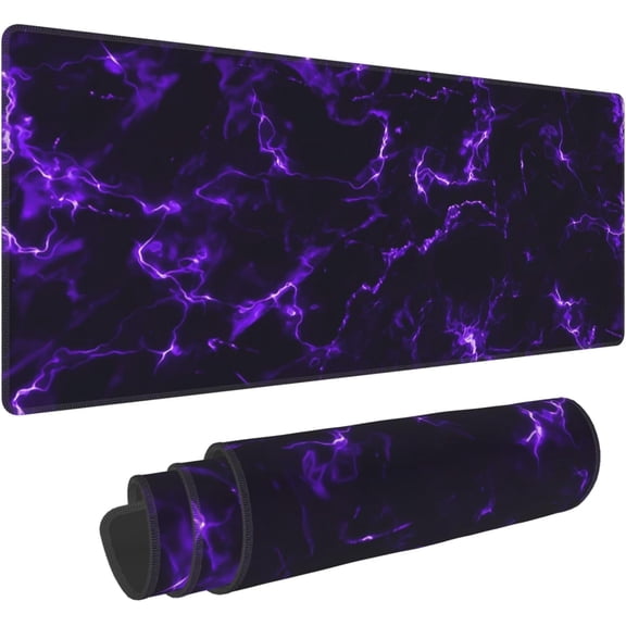 LKYUHGS-Lightning Mouse Pad Large Extended Gaming Mouse Pad Big Computer Desk Mouse Mat Keyboard for Gaming, Office, Home 11.8x23.6 Inch