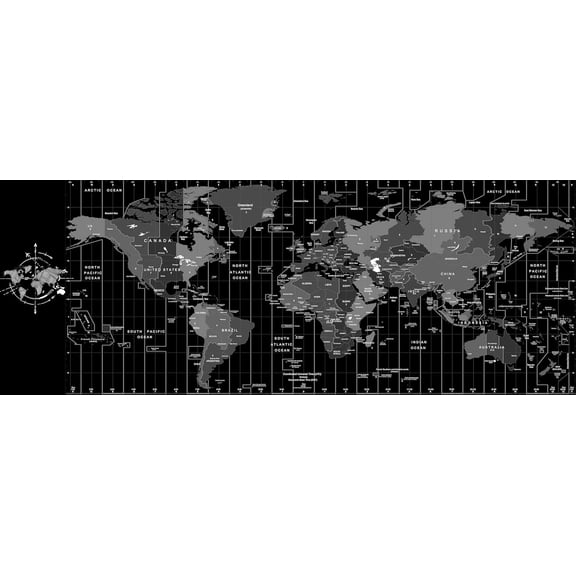 LKYUHGS-Mouse Pad Gaming - Desk Mat for Keyboard and Mouse - Large Mouse Pad for Desk, World Map Mousepad (31.5 x 11.8inch) with Non-Slip Base, Desks Pad Mat for Gaming, Office and Home (World Map