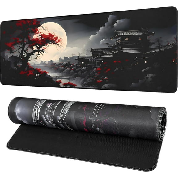 LKYUHGS-Mouse Pad Gaming Mousepad,Large Mousepads for Keyboard and Mouse with Non-Slip Rubber Base,Suitable for School,Office,Home,31.5 x 11.8 Inch