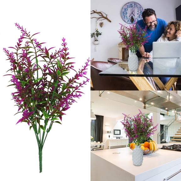 LKZQHMC 1Pc Simulation Setaria Lavender Bouquet Wedding Flower Simulation Grass Living Room Home Office Desktop Flower Arrangement