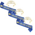 thumbnail image 1 of LKZQHMC 2026 Graduation Tiara with Sash for Women,Glittered Metal Princess Grad Crown Cap Headbands and Grad Sash for Graduation Party Favors,Blue, 1 of 8