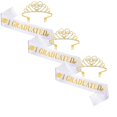 thumbnail image 1 of LKZQHMC 2026 Graduation Tiara with Sash for Women,Glittered Metal Princess Grad Crown Cap Headbands and Grad Sash for Graduation Party Favors,White, 1 of 8