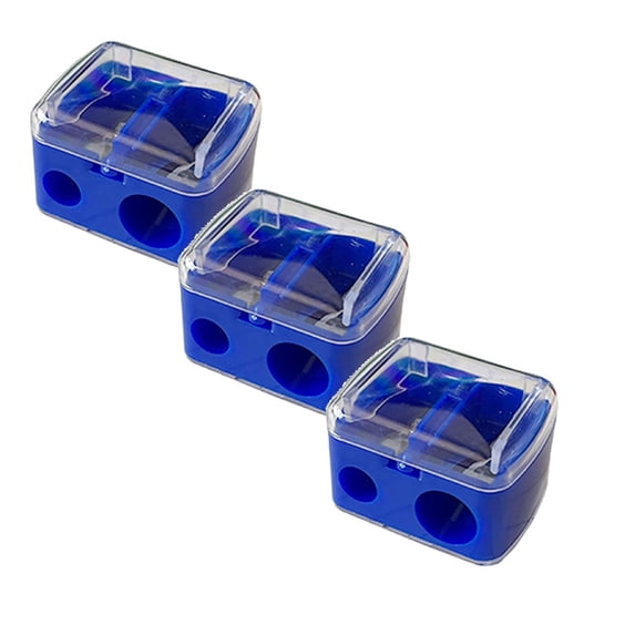 LKZQHMC 3 Pack Make Up Pencil Sharpener,Lip Liner Pencil Sharpener,Cosmetic Pencil Sharpener,Colored Cosmetic Lip Pencil Sharpener Hand Pencil Sharpener for Eyeliner Lip Liner Pencils,Blue