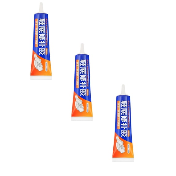 LKZQHMC 3 Pcs Shoe Glue Sole Repair,Heavy Duty Shoe Adhesive,Waterproof,Flexible,Clear-Drying for Sneakers,Boots,Leather,Rubber,Canvas and More - Dries within 24 Hrs,Blue