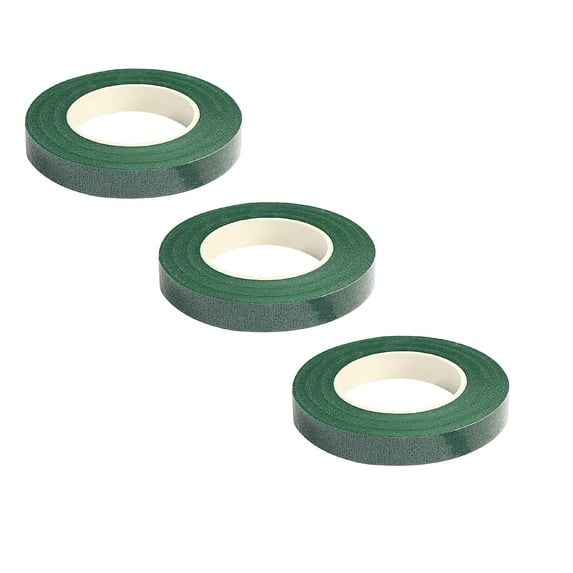 LKZQHMC 3 Rolls Floral Tape 0.4 inch Flower Tape,Green Floral Tape for Fresh Flowers,30 Yards Florist Tape for Bouquet Stem Wrapping and Floral Crafts,Wedding Bouquet,Green