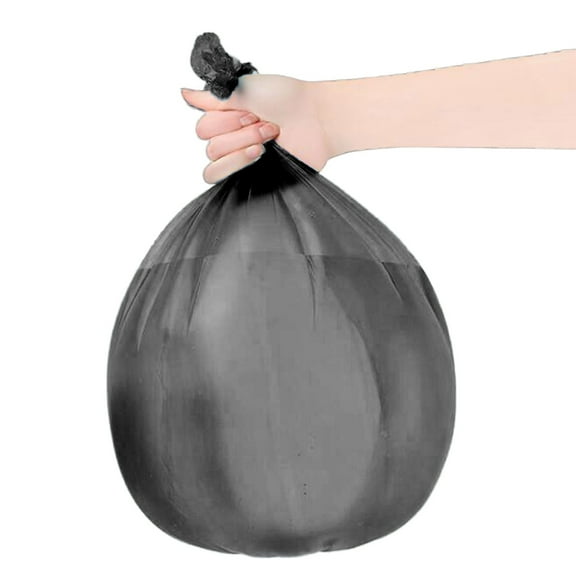 LKZQHMC 4 Gallon Trash Bag Strong, Leakage-Free, Small Garbage Bags Unscented Thick for Bathroom, Office, Kitchen Small Trash Can, 15L, 15 Bags, Black