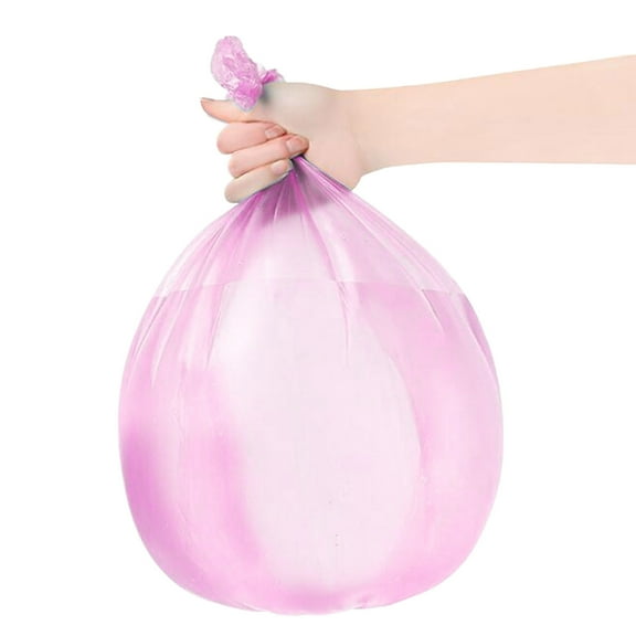 LKZQHMC 4 Gallon Trash Bag Strong, Leakage-Free, Small Garbage Bags Unscented Thick for Bathroom, Office, Kitchen Small Trash Can, 15L, 15 Bags, Pink