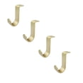 thumbnail image 1 of LKZQHMC 4 Pcs Heavy Duty Closet Rod Brackets for 1-inch Diameter Rods,Metal Hanging Shelf Rods Support with Screws,Gold Closet Rod Holders for Living Room Kitchen Garden and Bathroom,Gold, 1 of 8